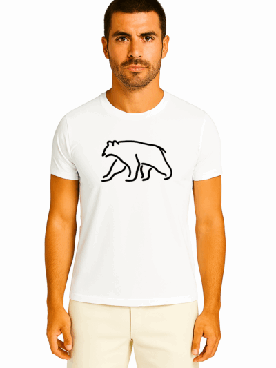 pánské tričko bílé signature bear