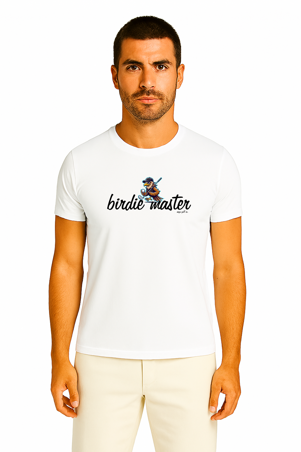 pánské tričko bílé birdie master