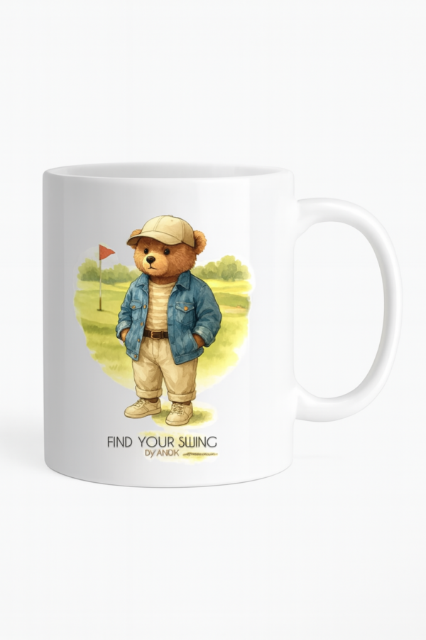 golfový hrnek medvídek na golfu)