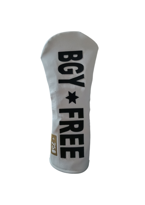 Driver HeadCover Bogey Free white