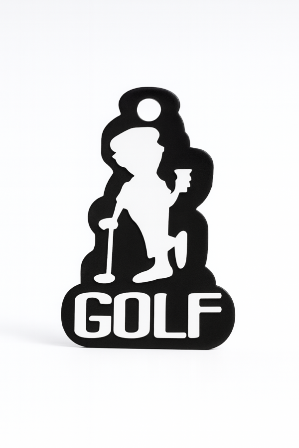 Klíčenka 3D Golfista s drinkem