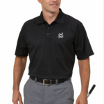 Pánské golfové polo tričko černé s logem golf angx 1