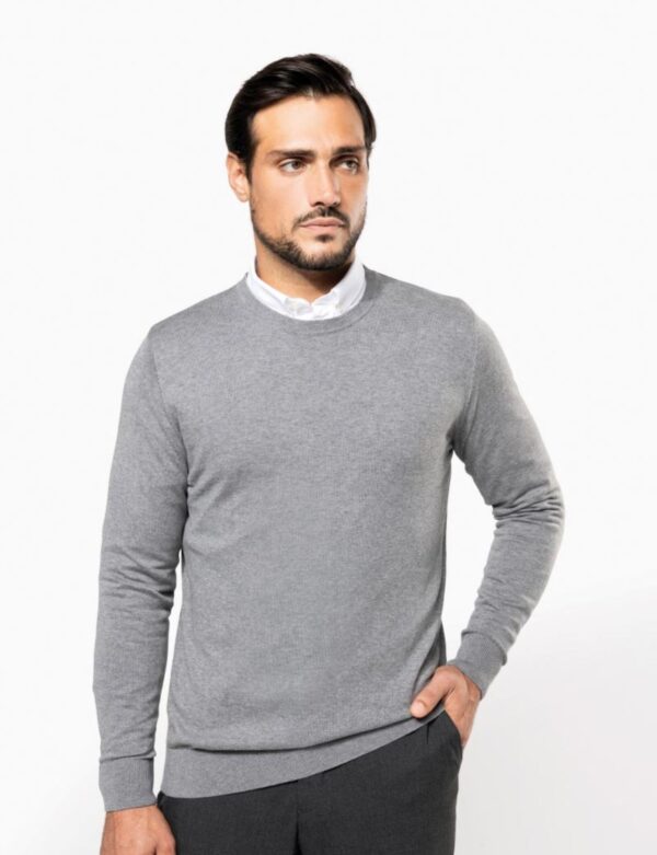 pánské golfový svetr šedý bavlněný (1)