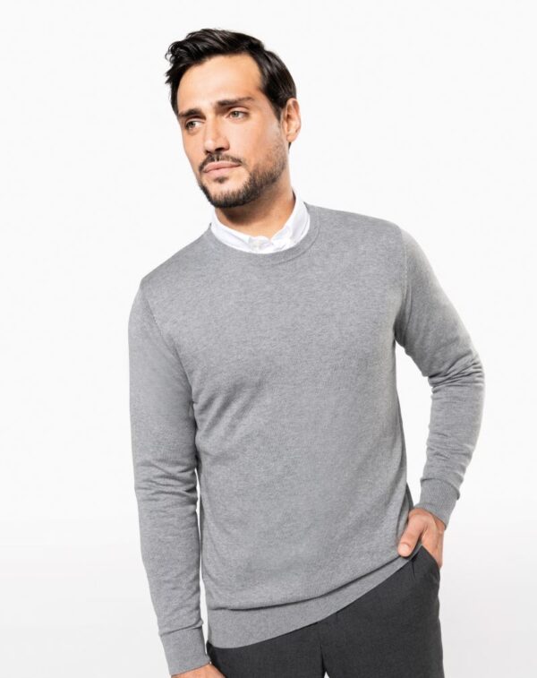 pánské golfový svetr šedý bavlněný (4)