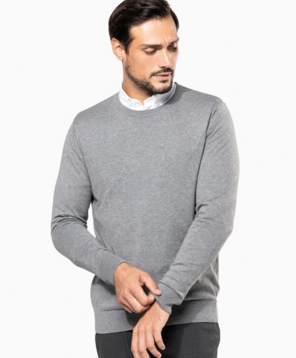 pánské golfový svetr šedý bavlněný (5)