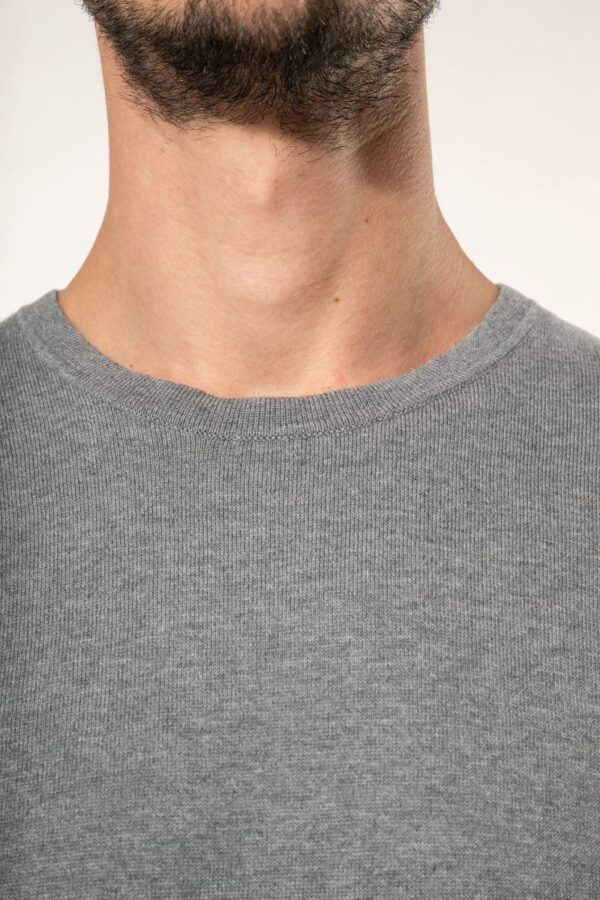 pánské golfový svetr šedý bavlněný (6)