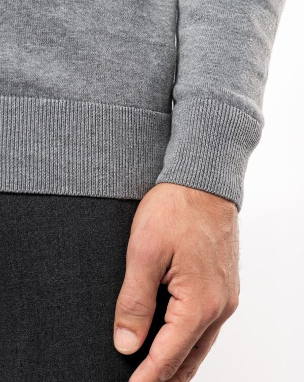 pánské golfový svetr šedý bavlněný (7)